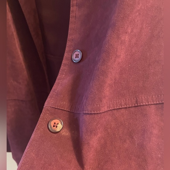 EUC R&K Women’s Shacket Soft Suede Like Texture Button Down Jscket Size 14, XL - Picture 5 of 10